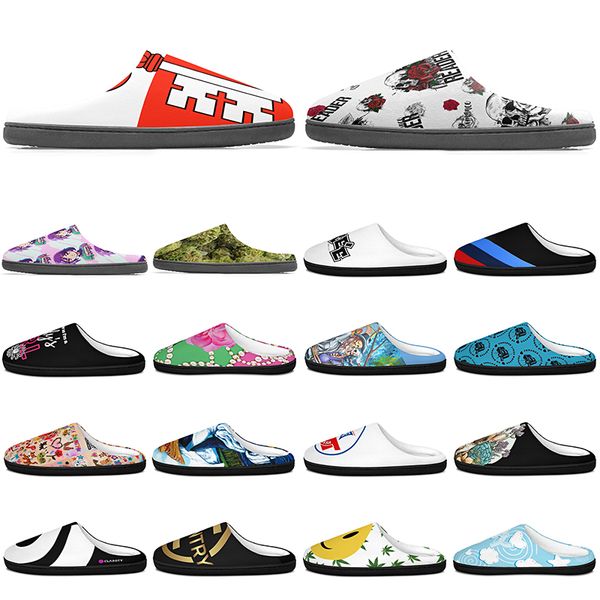 

diy Slippers Custom Slippers Customized Cotton Slippers Men Women Cotton Slippers precious antislip antiskid Warm Customized Patterns big Size 11596