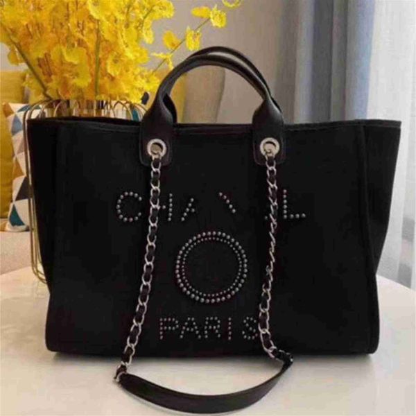 

70% off luxury women's fashion classic canvas beach bag large capacity small chain packs big handbags pmal