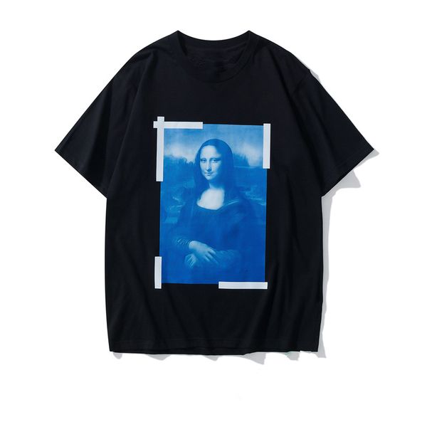 

men's tshirts fashion s mona lisa printing tee womens summer luxury designer tshirt casual streetwear shirt s 230418, White;black