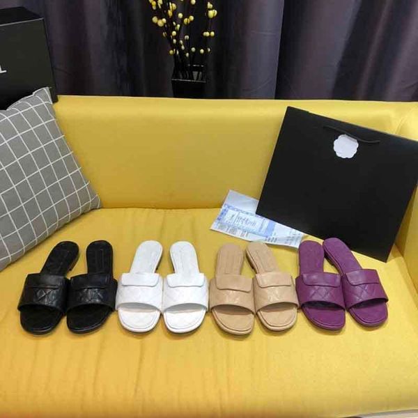 

Flat Slippers For Womens Designer Classic Sandals Flip Flops Luxury Brands Rubber Casual Shoes Retro Woman Dress Shoe Fashion Top Quality Plus Size Girls Slides, Black