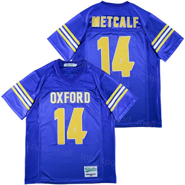

high school football oxford 14 dk metcalf jersey mens purple team color moive college embroidery and sewing breathable for sport fans univer, Black