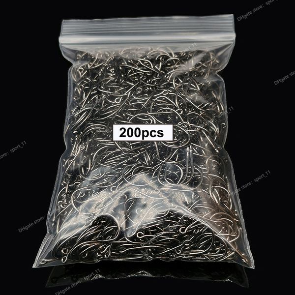 

fishing hooks 200pcs eyed circle jighead hook 3 -12 barbed fishhooks for carp fishery fishing material goods accessories pesca fishingfishho