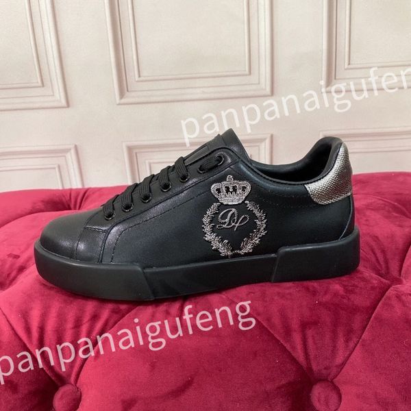 

new luxury casual shoes travel fashion white sports trainers women lace-up sneaker leather flat bottom designer shoe platform lady sneakers, Black