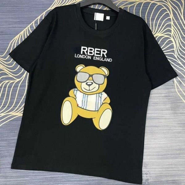 

plus size short sleeve t shirt men women sweatshirt burb designer tshirt tb bear printed pullover tee cotton tshirt oversize tshirts 4xl 5xl, White;black