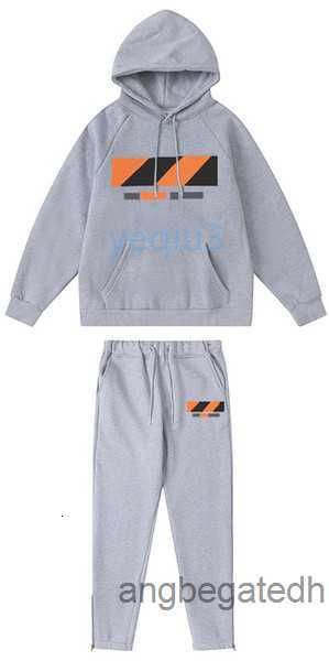 

mens tracksuits sweater trousers set designer hoodies streetwear sweatshirts quality sports suit embroidery plush letter decoration thick ho, Gray