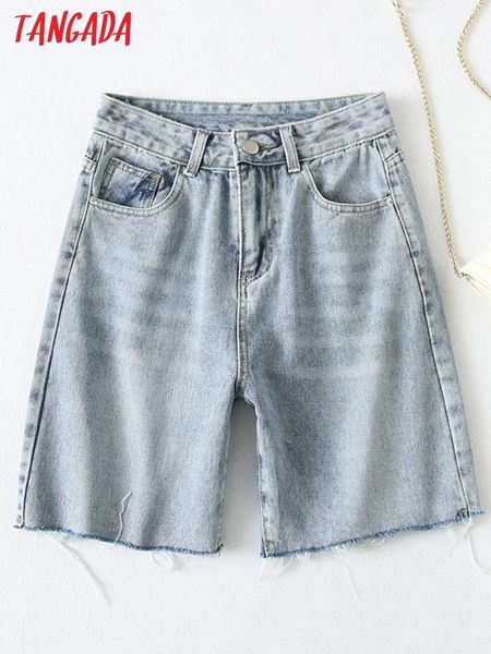 

shorts tangada women summer denim shorts high waist pockets female retro casual shorts pantalones yu33, White;black