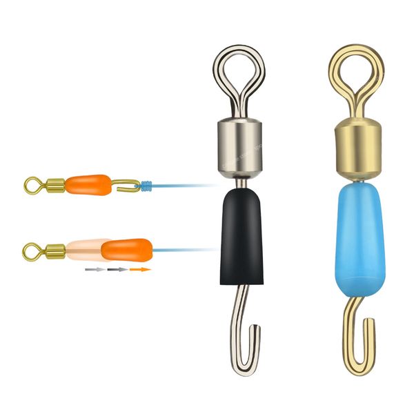 

50pcs/lot fishing bearing swivels snap ball bearing swivel solid rings fishing connector ocean boat fishing hook fishingfishhooks hooks fish