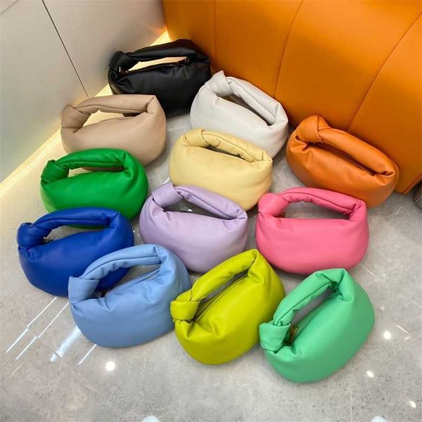 

luxurys bag venetabottegas spring 2023 mini jodie knot cloud bag solid soft leather handbag dumplings bun girl zc