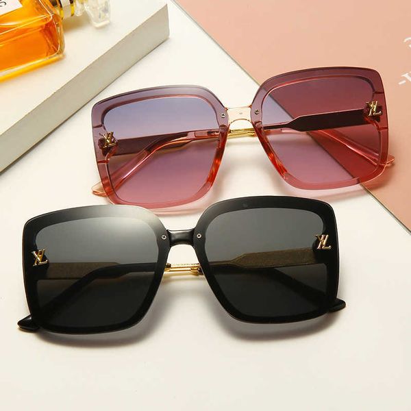 

2021 fashion large face plain frame new lens strong physical pgraphy full frame glasses sunglasses, White;black