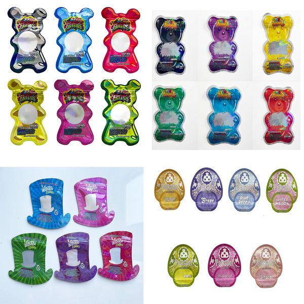 

bear dank gummies packaging bags 500mg candy mylar edibles gummy plastic unique shape packing package bag wholesale