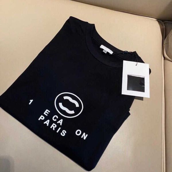 

women's luxury fashion t shirt ch brand tees men t-shirt designer paris trendy letter print couple short sleeve summer cotton round ne, White