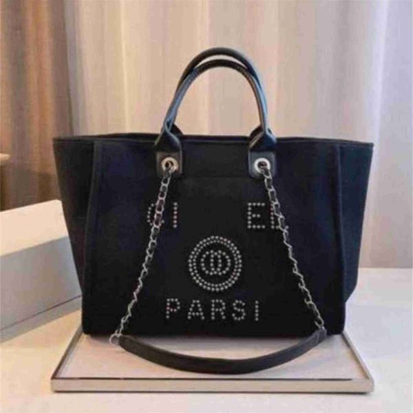 

70% off women's fashion luxury beach classic canvas large capacity bag small chain packs big handbags et6g