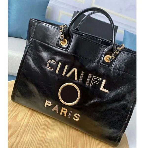 

80% off luxury handbags women's beach designers metal pearl letter badge tote bag small leather large female chain wallet backpack zajx
