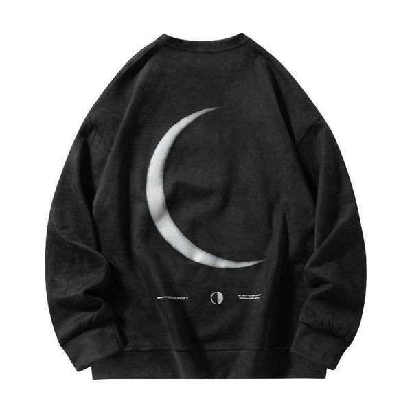 

hoodies sweatshirts spring new loose casual sweater korean version trend round neck printed long sleeve, Black