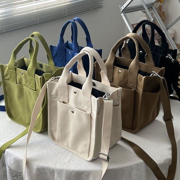 

evening bags japanese korean canvas handbags messenger simple versatile handbag shoulder large capacity ladies tote cross bolsos 230417