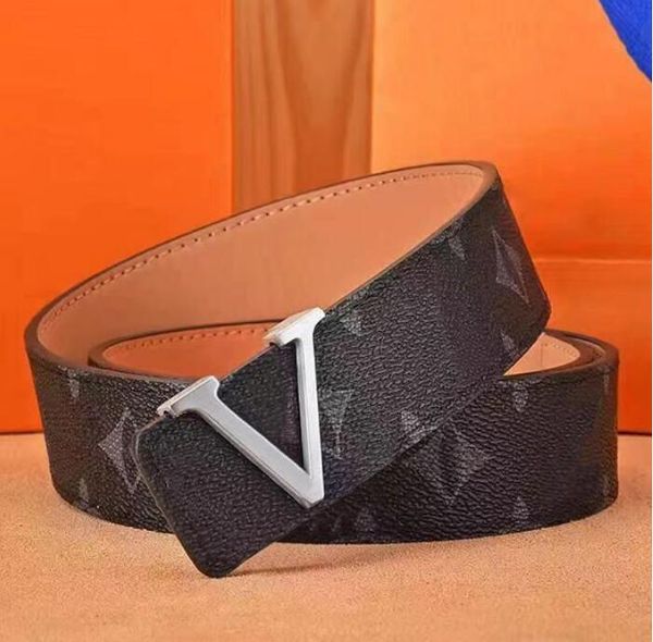 

belts for women designer belt men 3.8cm width brand man woman belt l buckle v luxury plaid belts good genuine leather designer bb simon belt, Black;brown