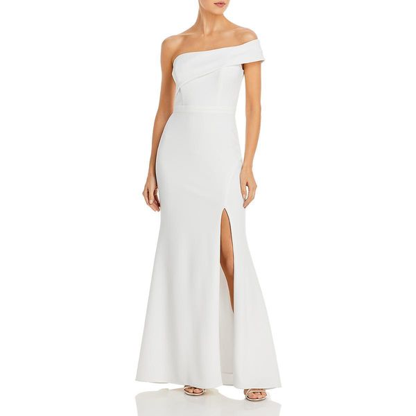 

women's dress white off shoulder long formal evening dress, Black;red