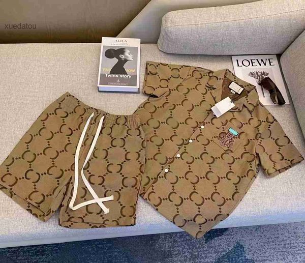 

men's designer shirt men's short sleeve fashion print g letter bowling shirt holiday casual shirt women's designer shorts shi, White;black