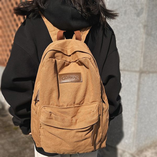 

school bags fashion ladies canvas backpack trendy cool boy girl travel student bag male female college men women lap230417