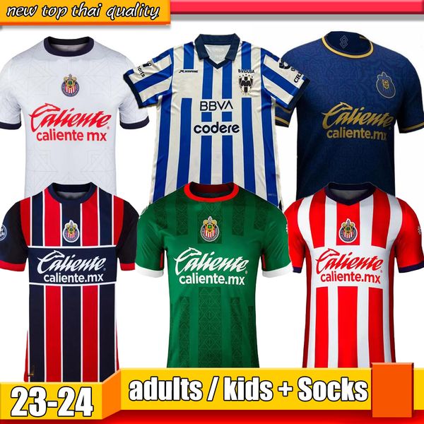 

m.meza 22 23 24 soccer jerseys liga mx rayados monterrey r.funes home away 3rd r.funes mori 2023 2024 mexican league football shirt men thir, Black;yellow