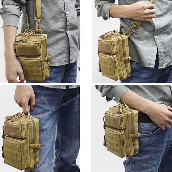 

men tactical bag mollle army waist bags sport handbag purse belt pack edc keys phone holder military travel camping hunting bag camping hiki