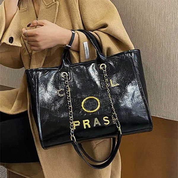 

60% off luxury classics handbags women's beach metal pearl letter badge tote bag small leather large female chain wallet backpack y8gk