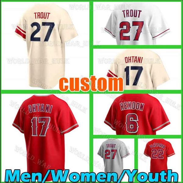 

shohei ohtani baseball jersey mike trout angels anthony rendon city connect david fletcher laazppp max stassi los angeles luis rengifo jared, Black