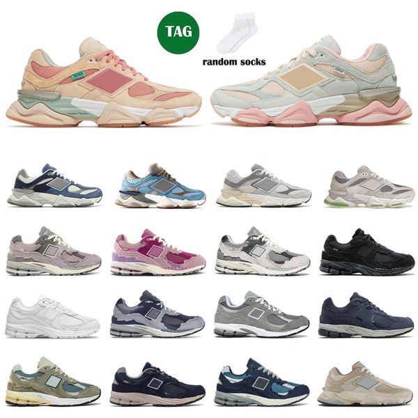 

mens 9a 9060 running shoes blue haze white sea salt rain cloud grey natural indigo jjjjound black white women sneakers 36-45