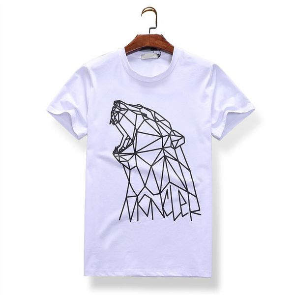 

designer mens t shirts summer trapstar tiger pattern printing trend pure cotton short sleeve t-shirt for men and women breathable sweat shir, White;black