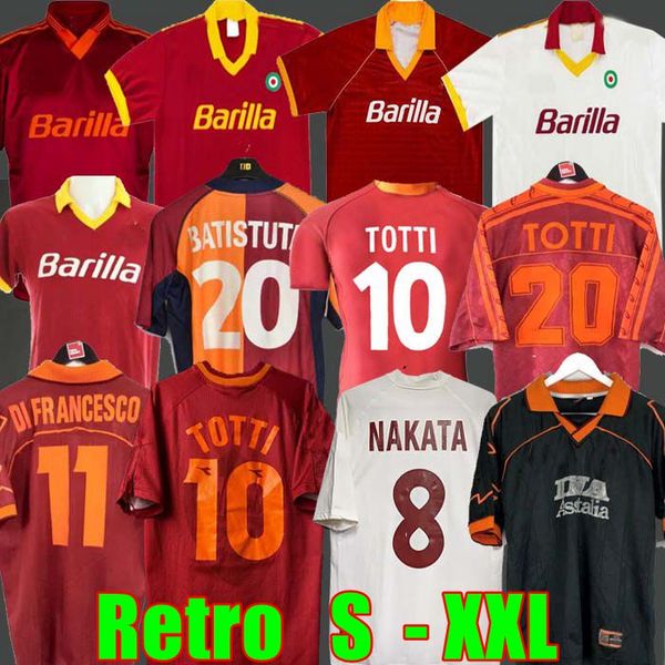 

95 96 97 98 99 10 retro soccer jersey 00 01 02 totti classic batistuta candela football shirt vintage 2002 maglia da nakata 88 89 90 91 naka, Black;yellow