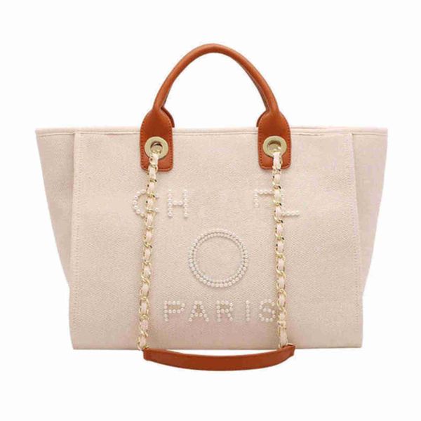 

70% off fashion luxury women's classic canvas beach bag large capacity small chain packs big handbags hvhb