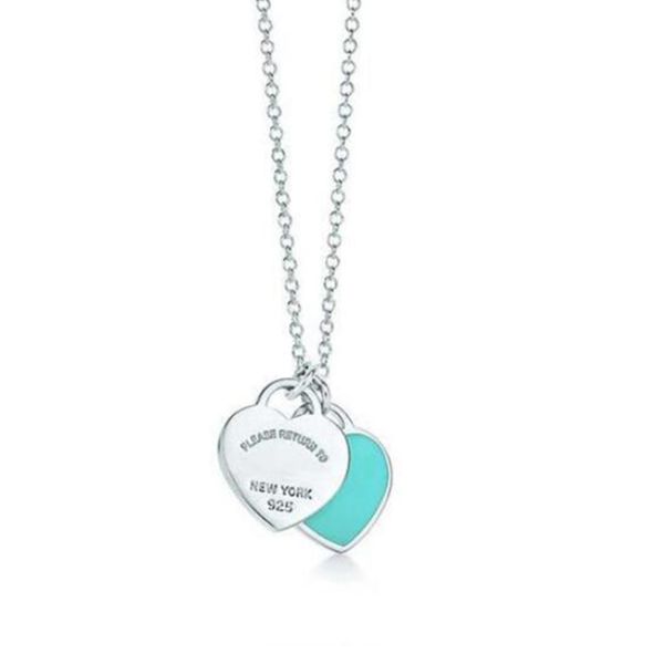 

love heart designer necklaces "925" pendant t necklace luxury jewelry heart-shaped pendant necklace women birthday christmas gift, Silver