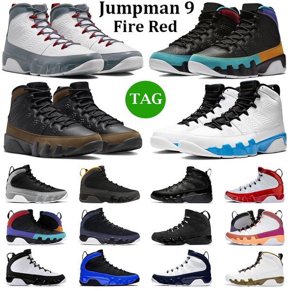 

jumpman 9 9s men basketball shoes fire red light olive powder blue particle grey anthracite racer blue unc mens trainers outdoor sneakers