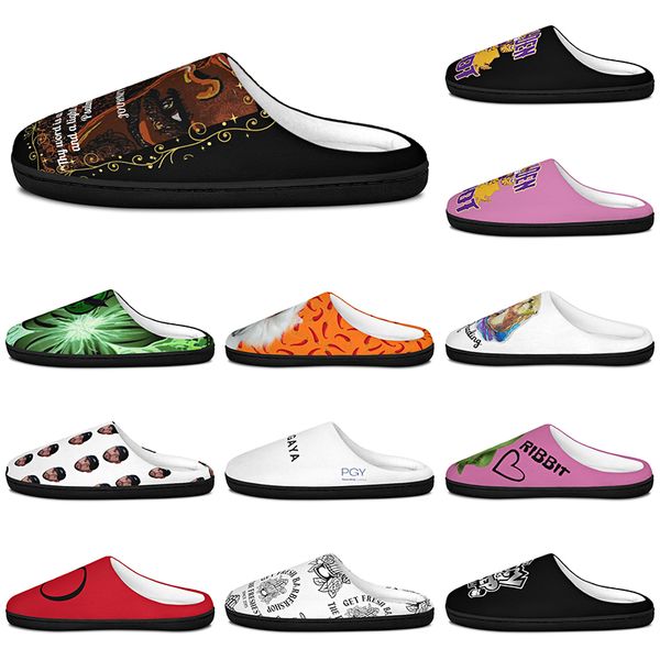 

diy Slippers Custom Slippers Customized Cotton Slippers Men Women Cotton Slippers beautiful antislip antiskid Warm Customized Patterns big Size 11404