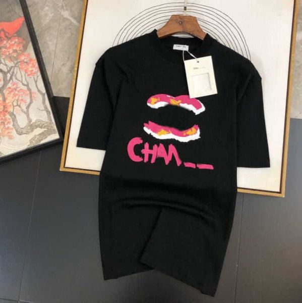 

women's fashion luxury t shirt ch brand tees men t-shirt designer paris trendy letter print couple short sleeve summer cotton round ne, White