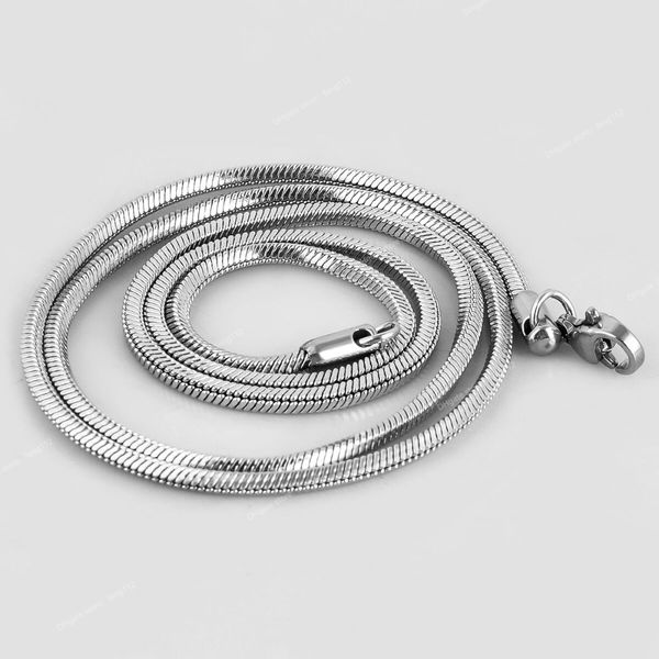 

1 piece stainless steel square snake chain necklace for men women jewelry fashion jewelrynecklace, Silver