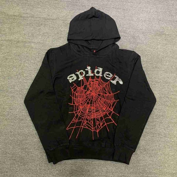 

hoodies sweatshirts men's trendy brand same style spder hoodie flash large men's and women's pullover loose sweater trendy, Black