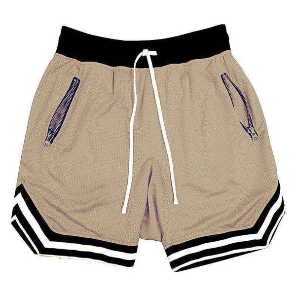 

men's shorts men's mesh sports track shorts summer basketball fitness running breathable short pants loose muscle training bermuda, White;black