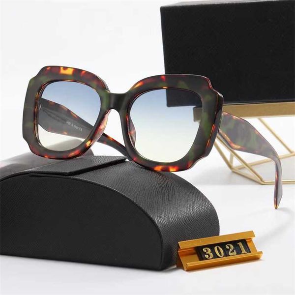

leopard gradual luxury brand square sunglasses women's men's large frame retro designer design glasses, White;black