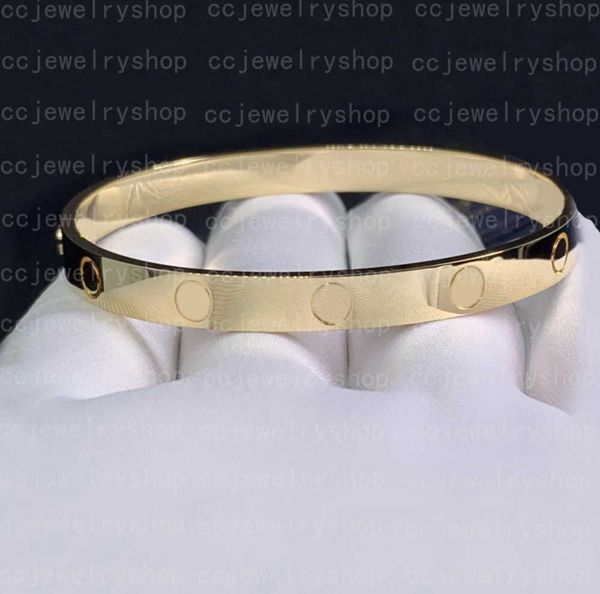 

bangle 18k gold plated classic fashion love screw bracelet for women girl wedding mother' day jewelry gifts with box 23ess, Black