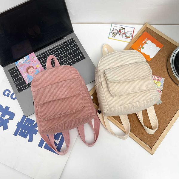

backpacks fashion women mini backpack solid color corduroy small backpacks simple casual student bookbags traveling backpacks 2022 w0418
