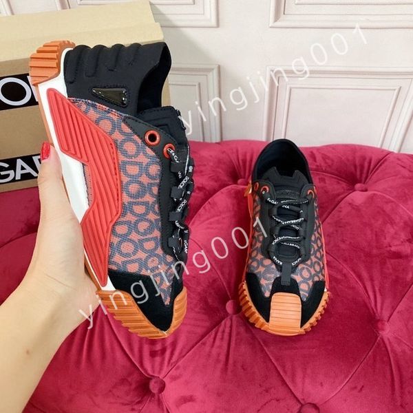 

luxury designer calfskin casual shoes reflective sneakers vintage leather trainers fashion shoes platform lace-up sneaker, Black