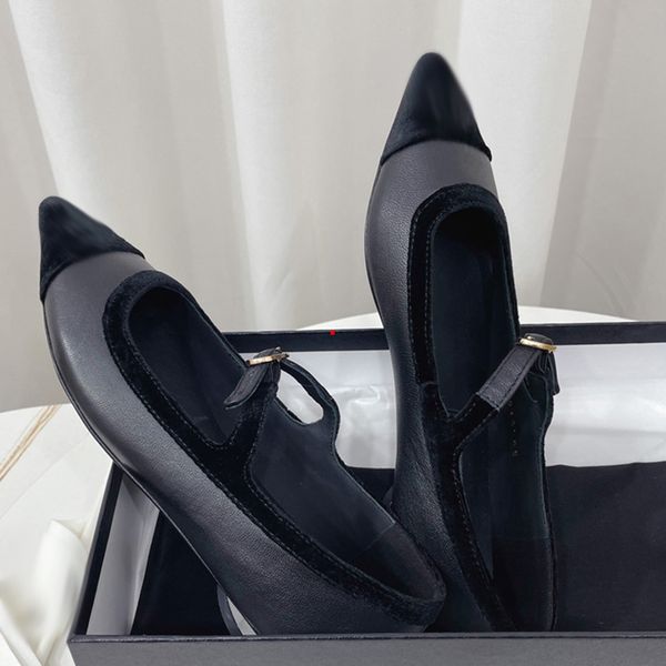 

2023 brand pumps high heel shoes wedding shoe real leather pointed toes women nude black patent leathers size 35-40 -308