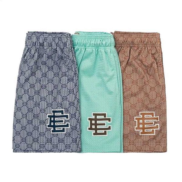 

summer men's mesh casual sports shorts men's mesh breathable fitness basketball workout shorts, White;black
