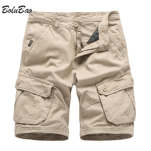 

men's shorts bolubao cargo summer trend fashion slim work pants design camouflage male 230418, White;black