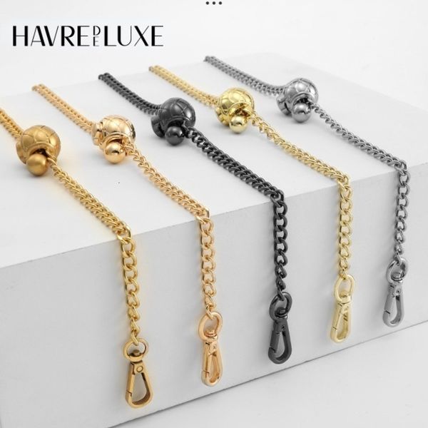 

bag parts accessories small golden balls chain bag chain metal non-fading adjustable length strap high-end shoulder strap single-purchase ac, Black