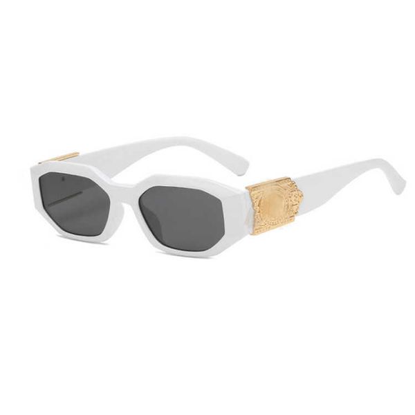

designer versage sunglasses vercace personalized head sunglasses irregular small frame sunglasses fashion men's and women's glasse, White;black