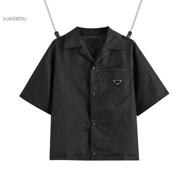 

2022 united state women mens t shirts polos leisure brand short blouses shirt classic inverted loose imported high-quality nylon tooling eur, White;black