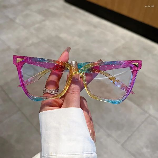 

Sunglasses KAMMPT In Oversized Cat Eye Women Fashion Irregular Multicolor Female Shades Eyewear Brand Designer Sun Glasses