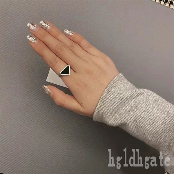 

popular wedding rings triangle plated silver rings luxury bague simple gift enamels promise classics designer ring valentine s day letters j